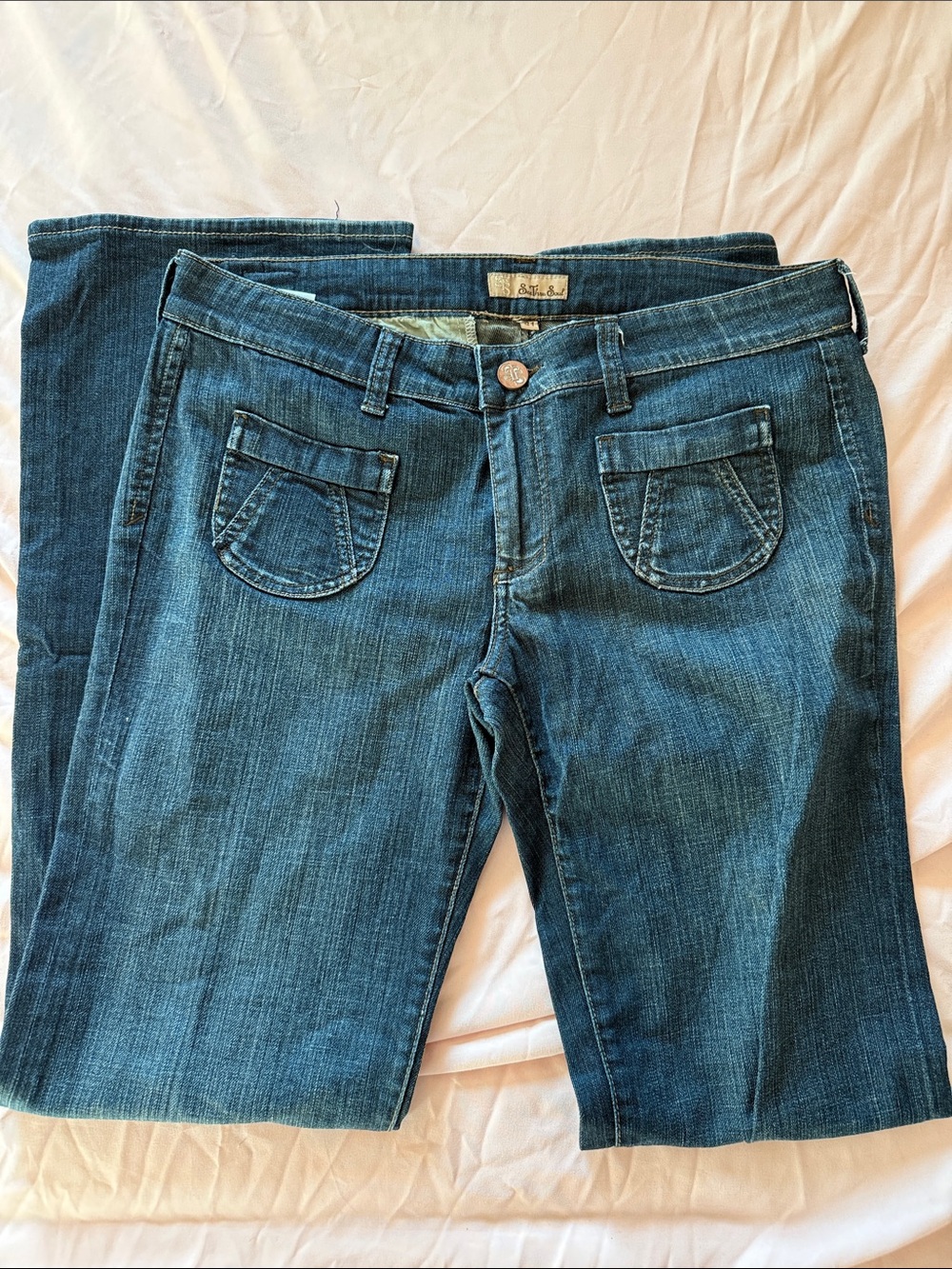 See Thru Soul Dark Blue Boot Cut Jeans